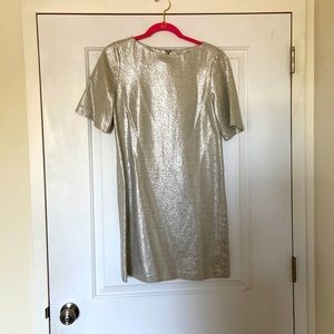 Alice and Olivia cream/silver dress